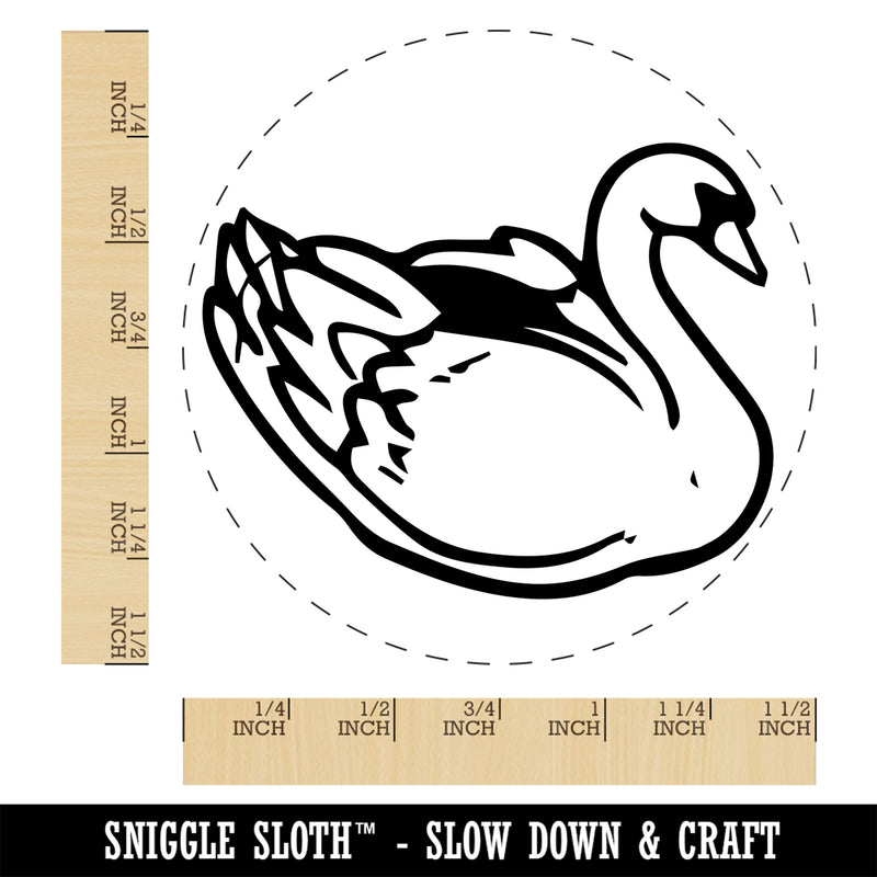 Elegant Swan Bird Self-Inking Rubber Stamp Ink Stamper for Stamping Crafting Planners