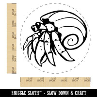 Hermit Crab Spiral Shell Crustacean Self-Inking Rubber Stamp Ink Stamper for Stamping Crafting Planners
