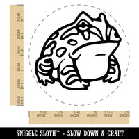 Horned Pacman Frog Amphibian Self-Inking Rubber Stamp Ink Stamper for Stamping Crafting Planners