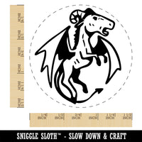 Jersey Devil Leeds Devil Legendary Creature Cryptozoology Self-Inking Rubber Stamp Ink Stamper for Stamping Crafting Planners