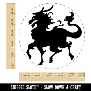 Kirin Qilin Mythical Asian Dragon Horses Self-Inking Rubber Stamp Ink Stamper for Stamping Crafting Planners