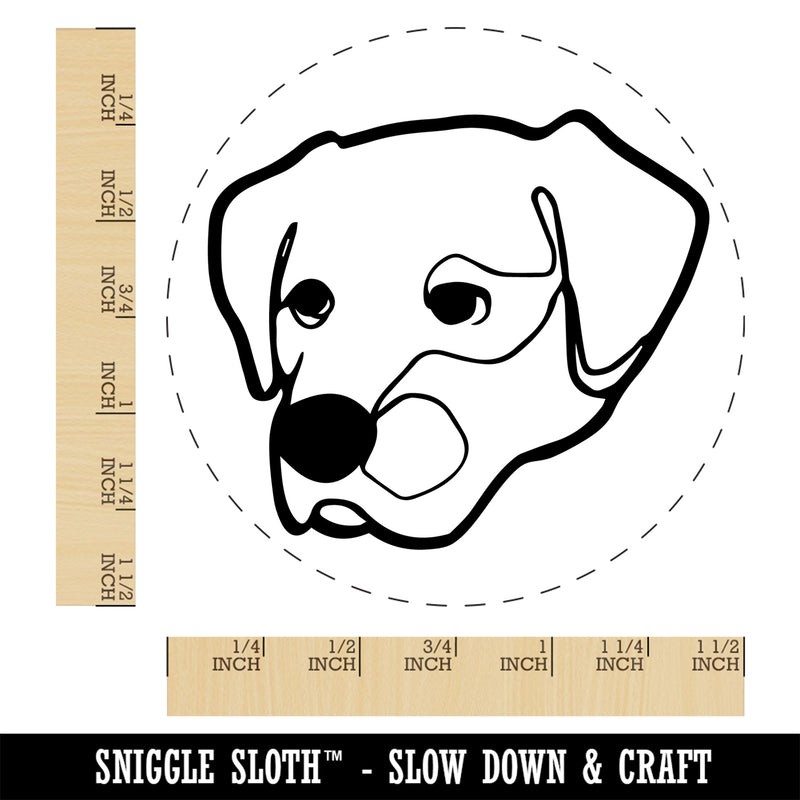 Labrador Dog Artsy Contour Line Self-Inking Rubber Stamp Ink Stamper for Stamping Crafting Planners