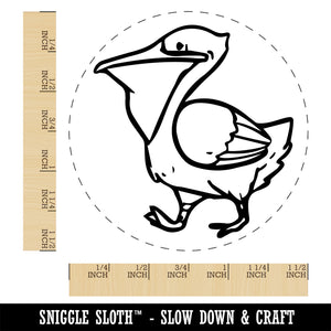 Pelican Bird Walking Self-Inking Rubber Stamp Ink Stamper for Stamping Crafting Planners