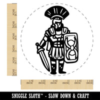 Roman Soldier Centurion Sword Shield Self-Inking Rubber Stamp Ink Stamper for Stamping Crafting Planners