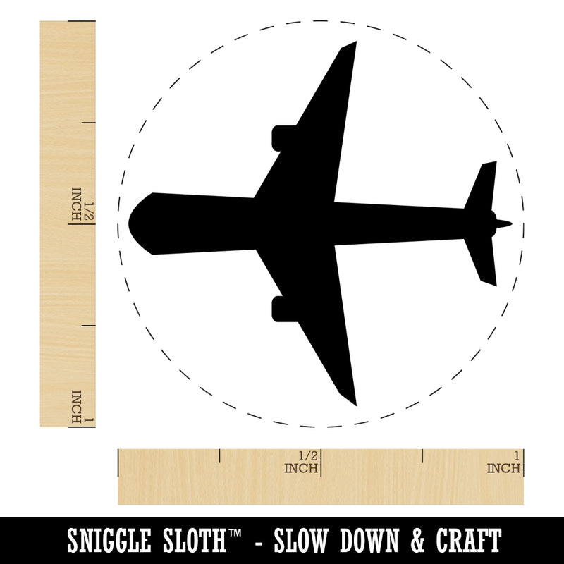 Airplane Solid Vacation Self-Inking Rubber Stamp for Stamping Crafting Planners