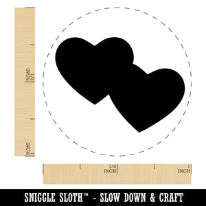 Double Heart Symbol Self-Inking Rubber Stamp for Stamping Crafting Planners