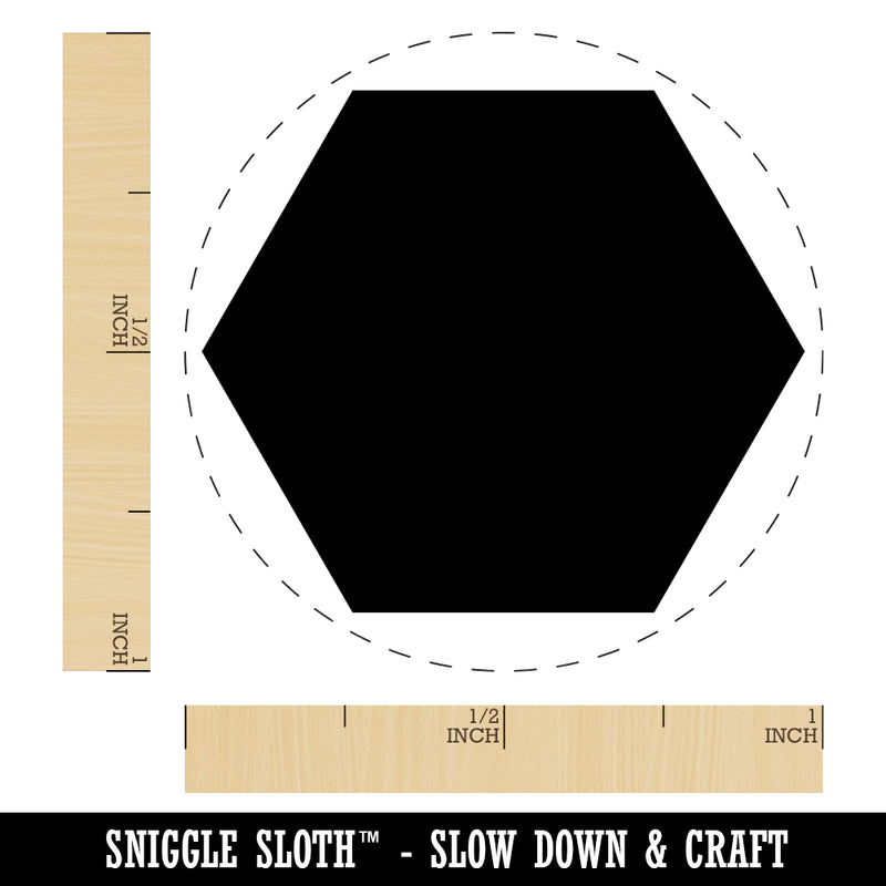 Hexagon Solid Self-Inking Rubber Stamp for Stamping Crafting Planners