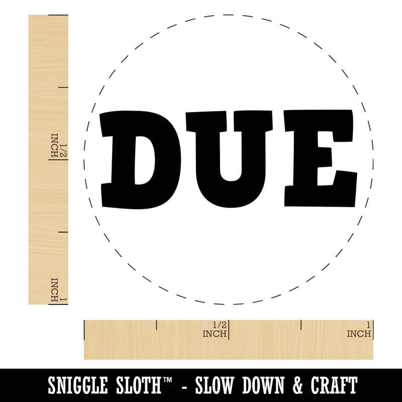 Due Text Self-Inking Rubber Stamp for Stamping Crafting Planners