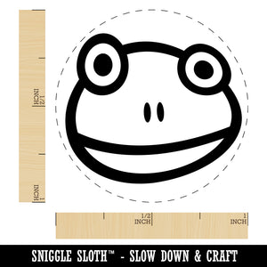 Cute Frog Face Self-Inking Rubber Stamp for Stamping Crafting Planners
