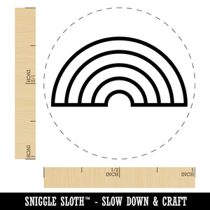 Cute Rainbow Self-Inking Rubber Stamp for Stamping Crafting Planners