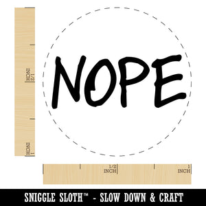 Nope Text Self-Inking Rubber Stamp for Stamping Crafting Planners