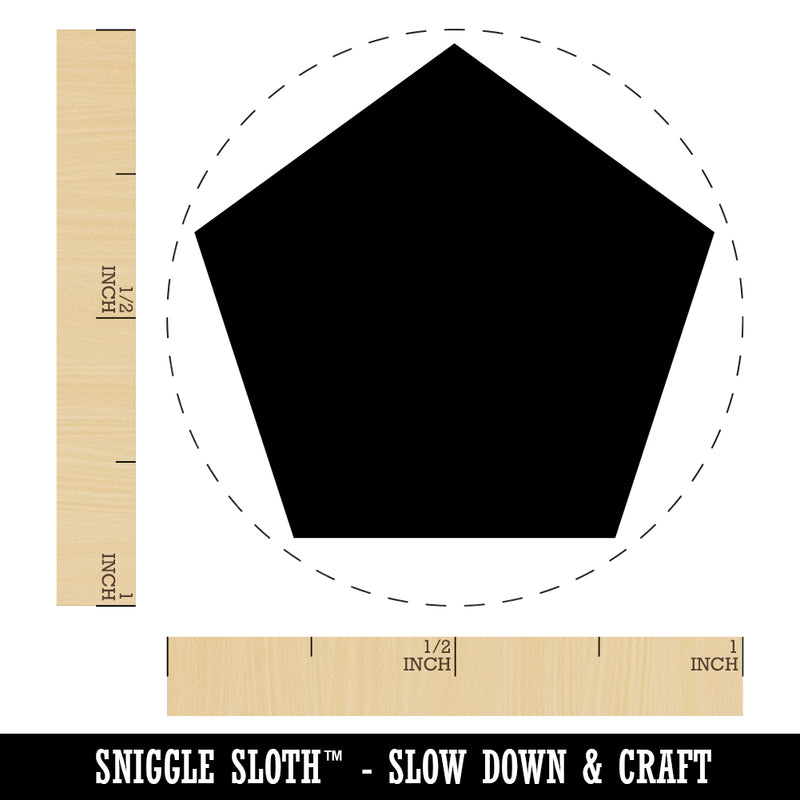 Pentagon Solid Self-Inking Rubber Stamp for Stamping Crafting Planners