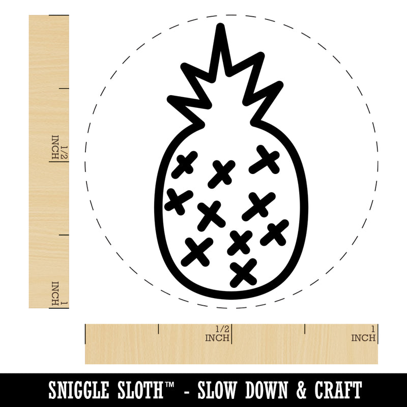 Pineapple Doodle Self-Inking Rubber Stamp for Stamping Crafting Planners