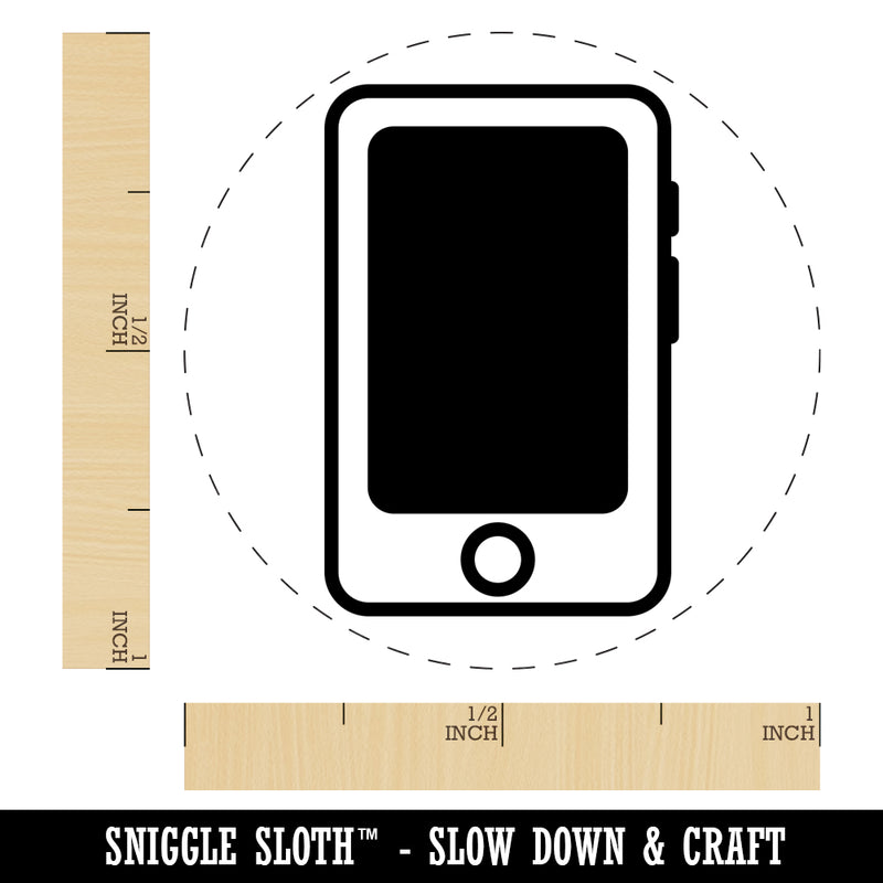 Retro Smart Phone Self-Inking Rubber Stamp for Stamping Crafting Planners