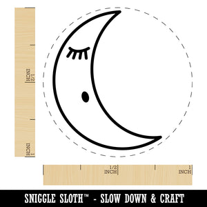 Sleeping Moon Self-Inking Rubber Stamp for Stamping Crafting Planners