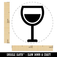 Wine Glass Half Full Self-Inking Rubber Stamp for Stamping Crafting Planners