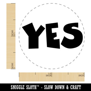 Yes Text Self-Inking Rubber Stamp for Stamping Crafting Planners