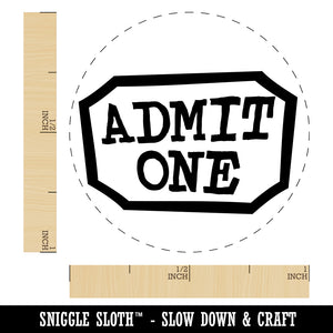 Admit One Movie Theater Ticket Self-Inking Rubber Stamp for Stamping Crafting Planners