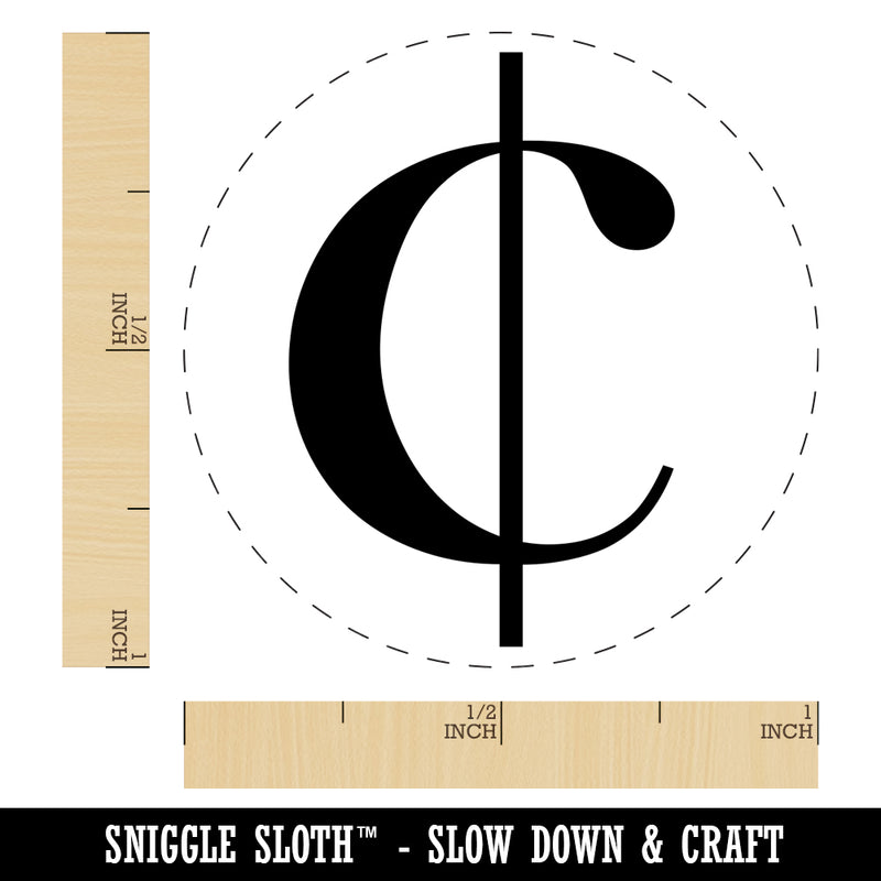 Cents Symbol Self-Inking Rubber Stamp for Stamping Crafting Planners