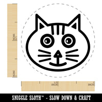 Charming Cat Face Self-Inking Rubber Stamp for Stamping Crafting Planners