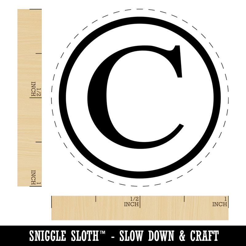 Copyright Symbol Self-Inking Rubber Stamp for Stamping Crafting Planners