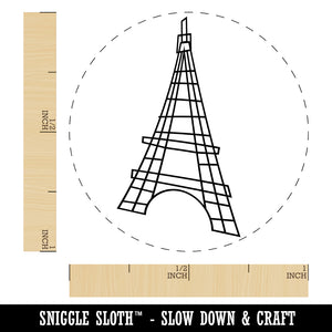 Eiffel Tower Paris France Doodle Self-Inking Rubber Stamp for Stamping Crafting Planners