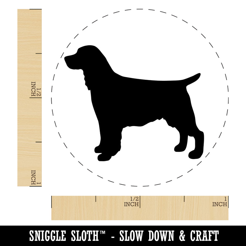 English Springer Spaniel Dog Solid Self-Inking Rubber Stamp for Stamping Crafting Planners