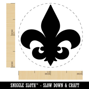 Fleur de Lis Solid Self-Inking Rubber Stamp for Stamping Crafting Planners