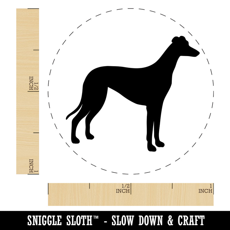 Greyhound Dog Solid Self-Inking Rubber Stamp for Stamping Crafting Planners