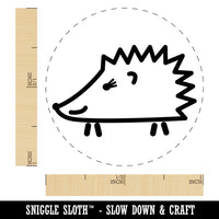 Happy Hedgehog Doodle Self-Inking Rubber Stamp for Stamping Crafting Planners