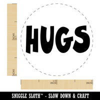 Hugs Fun Text Love Self-Inking Rubber Stamp for Stamping Crafting Planners