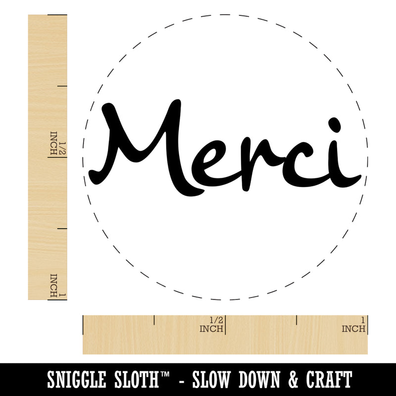 Merci Thank You French Self-Inking Rubber Stamp for Stamping Crafting Planners