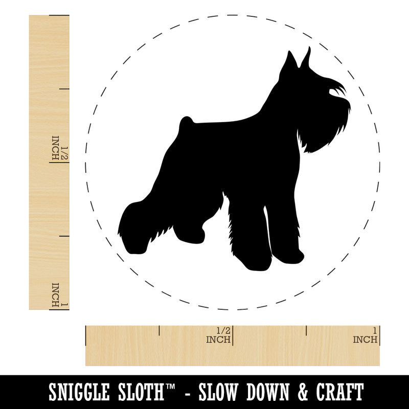 Miniature Schnauzer Dog Solid Self-Inking Rubber Stamp for Stamping Crafting Planners