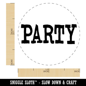 Party Fun Text Self-Inking Rubber Stamp for Stamping Crafting Planners