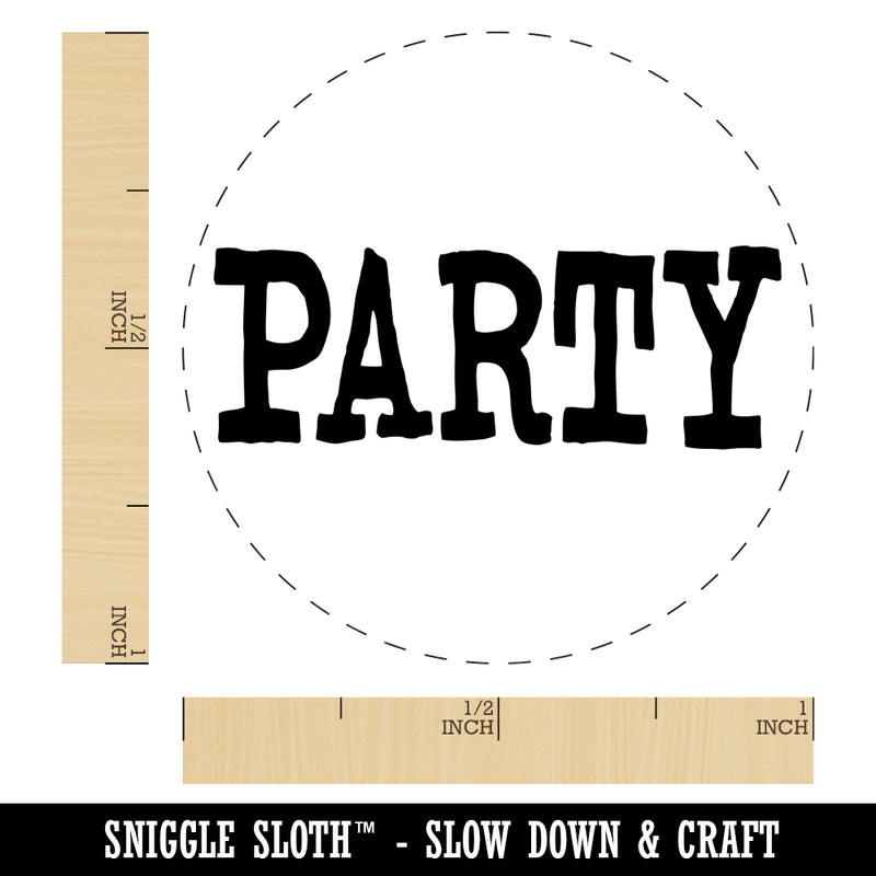 Party Fun Text Self-Inking Rubber Stamp for Stamping Crafting Planners