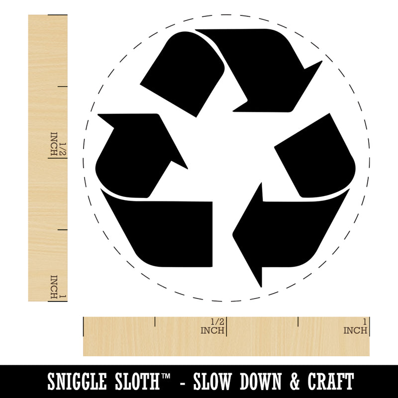 Recycle Symbol Solid Self-Inking Rubber Stamp for Stamping Crafting Planners