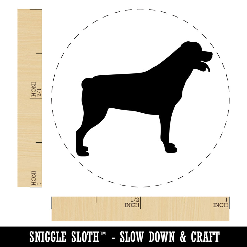 Rottweiler Dog Solid Self-Inking Rubber Stamp for Stamping Crafting Planners