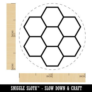 Simple Honeycomb Outline Self-Inking Rubber Stamp for Stamping Crafting Planners