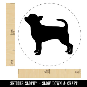 Smooth Coat Chihuahua Apple Head Dog Solid Self-Inking Rubber Stamp for Stamping Crafting Planners