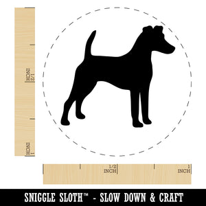 Smooth Fox Terrier Dog Solid Self-Inking Rubber Stamp for Stamping Crafting Planners