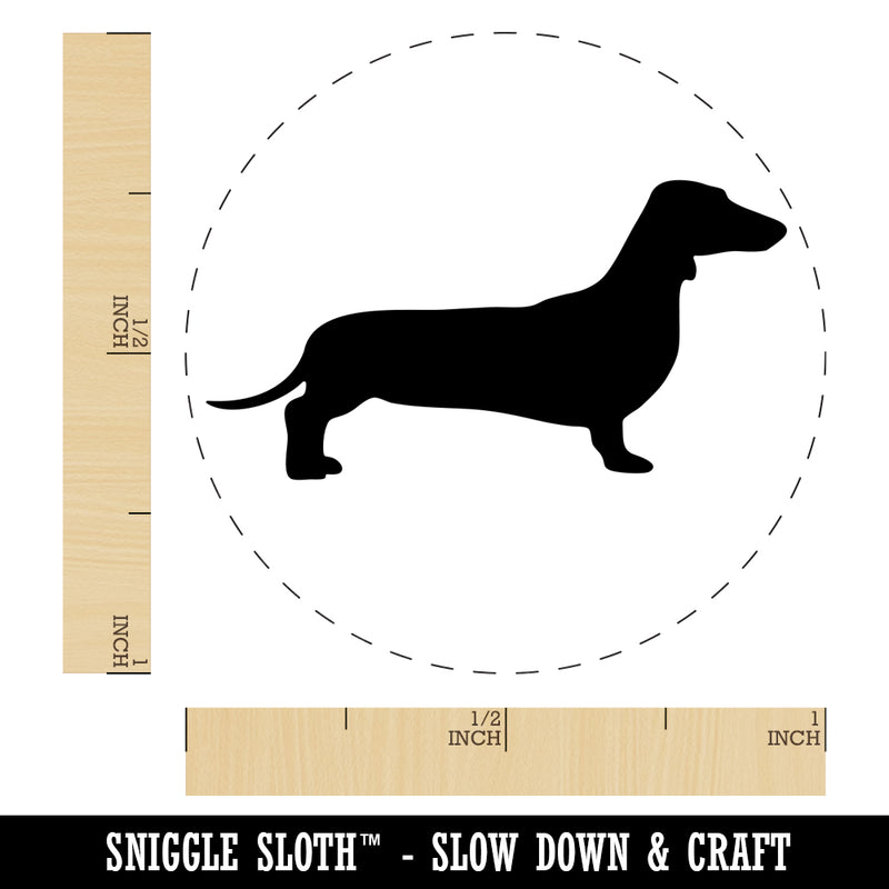 Smooth Haired Dachshund Dog Solid Self-Inking Rubber Stamp for Stamping Crafting Planners