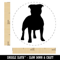 Staffordshire Bull Terrier Dog Solid Self-Inking Rubber Stamp for Stamping Crafting Planners