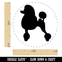 Standard Poodle Dog Solid Self-Inking Rubber Stamp for Stamping Crafting Planners