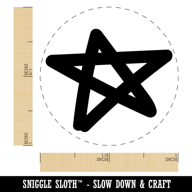 Star Doodle Self-Inking Rubber Stamp for Stamping Crafting Planners