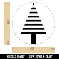 Striped Pine Woodland Tree Self-Inking Rubber Stamp for Stamping Crafting Planners