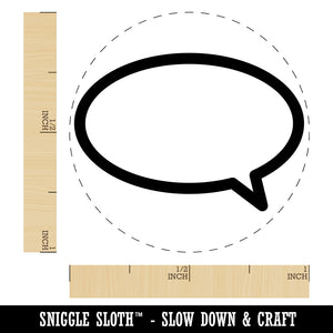 Talk Speech Bubble Outline Self-Inking Rubber Stamp for Stamping Crafting Planners