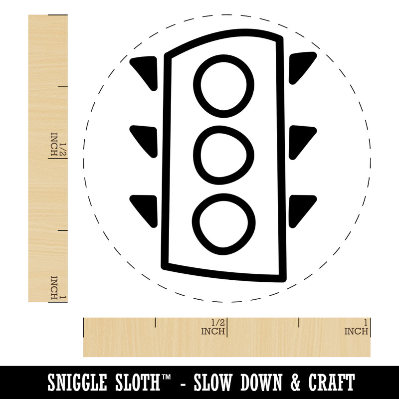 Traffic Light Doodle Self-Inking Rubber Stamp for Stamping Crafting Planners