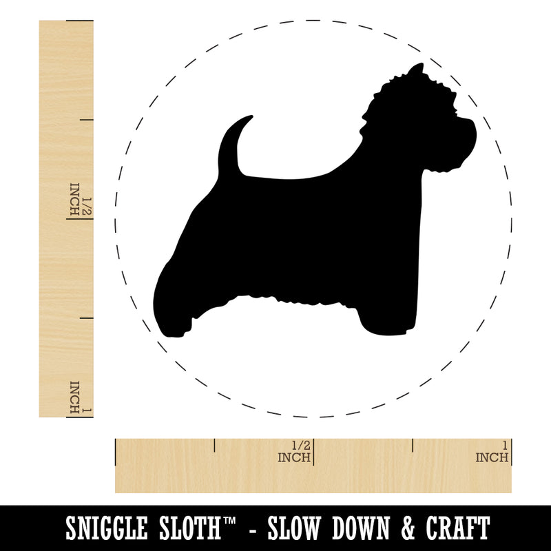 Westie West Highland White Terrier Dog Solid Self-Inking Rubber Stamp for Stamping Crafting Planners