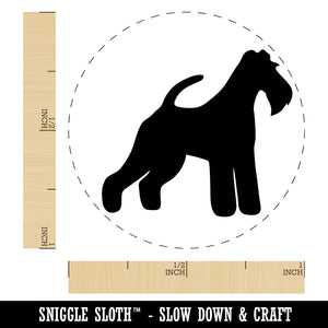 Wire Hair Fox Terrier Dog Solid Self-Inking Rubber Stamp for Stamping Crafting Planners