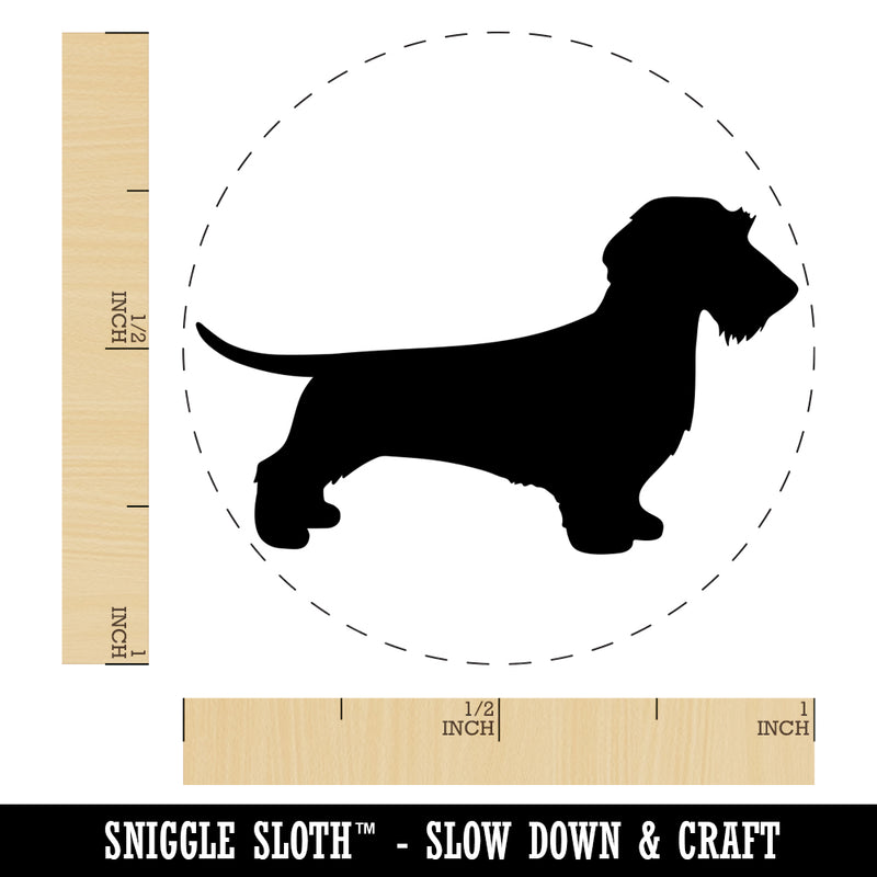 Wirehaired Dachshund Dog Solid Self-Inking Rubber Stamp for Stamping Crafting Planners